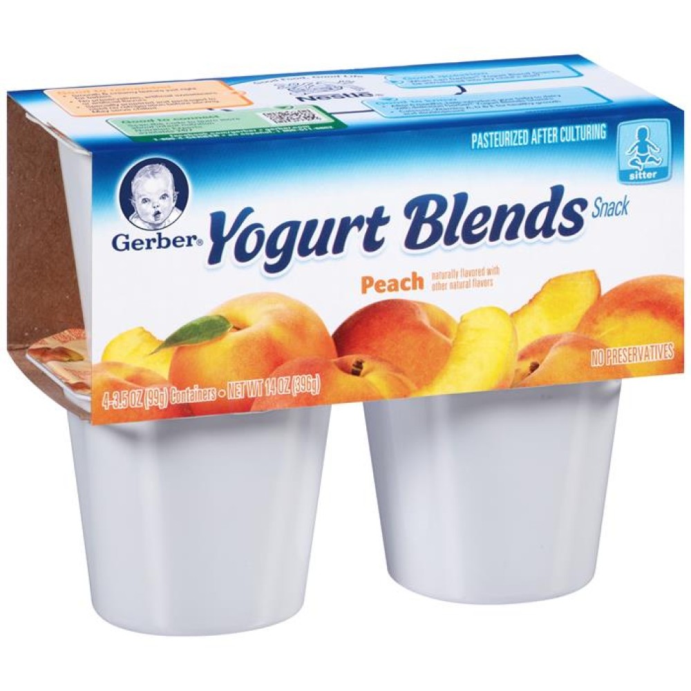 GERBER YOGURT BLENDS PEACH 396G